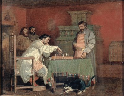 Scène uit het Leven van de Russische Tsaar: Schaken door Viatcheslav Grigorievitch Schwarz